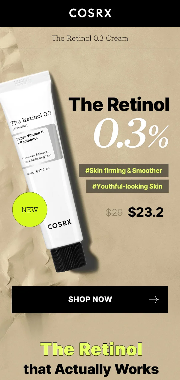 /NEW/ Retinol 0.3% Cream for deep wrinkles & enlarged pores.