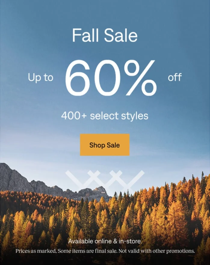 Ends today: Up to 60% off 400+ select styles. Shop now