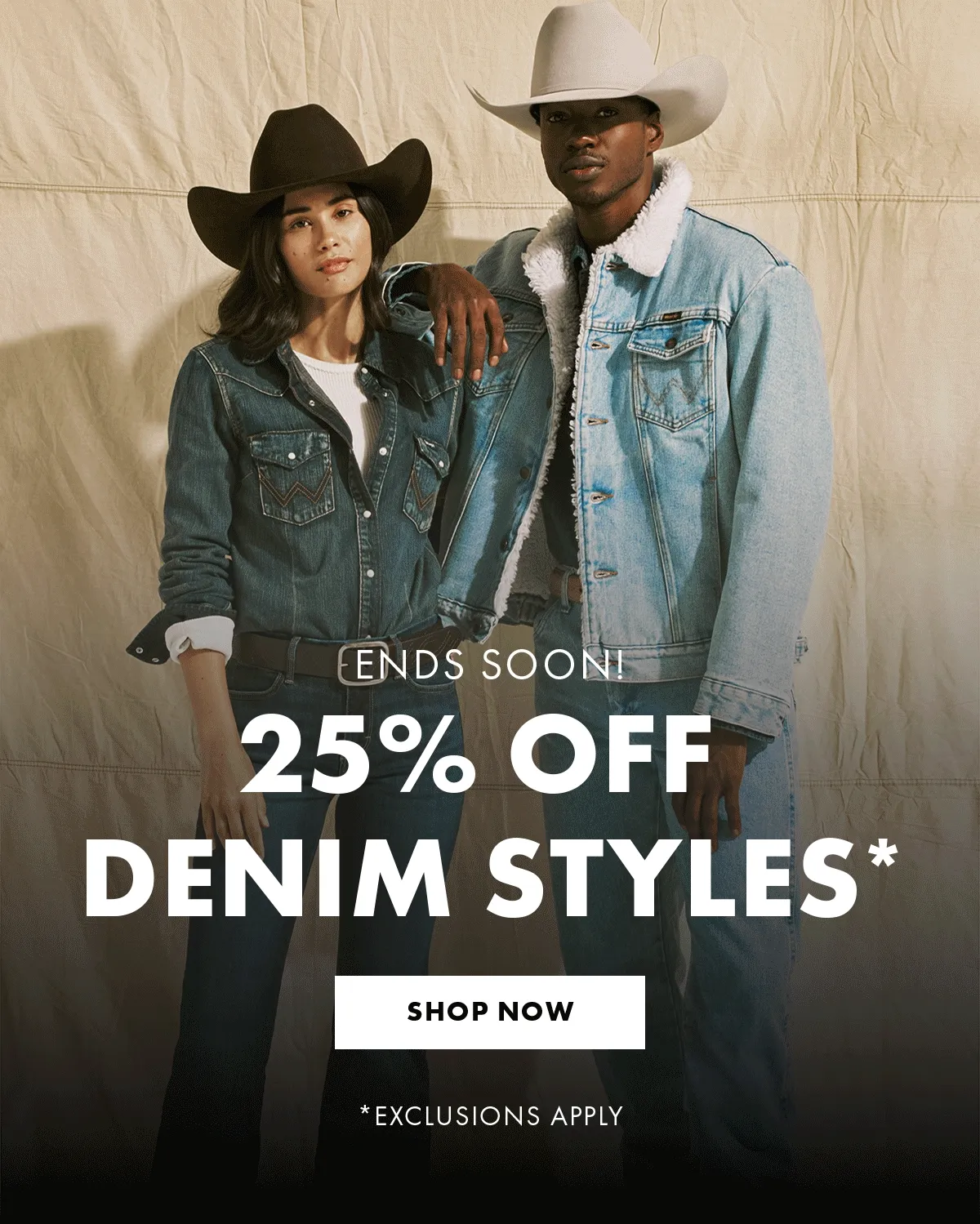 25% off Denim styles*