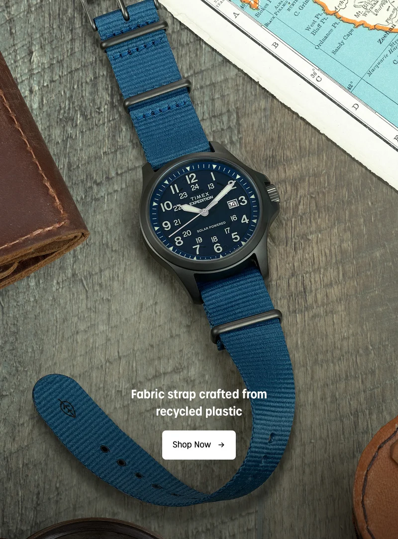 Fabric strap crafted from recycled plastics | Shop Now