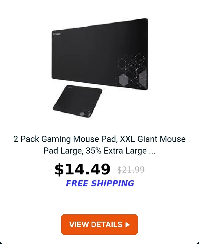 2 Pack Gaming Mouse Pad, XXL Giant Mouse Pad Large, 35% Extra Large ...