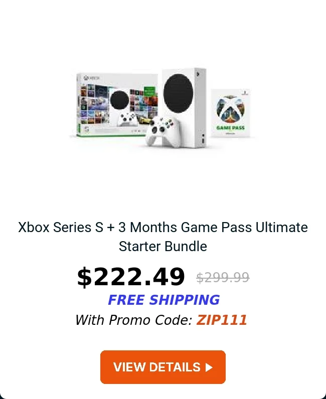 Xbox Series S + 3 Months Game Pass Ultimate Starter Bundle
