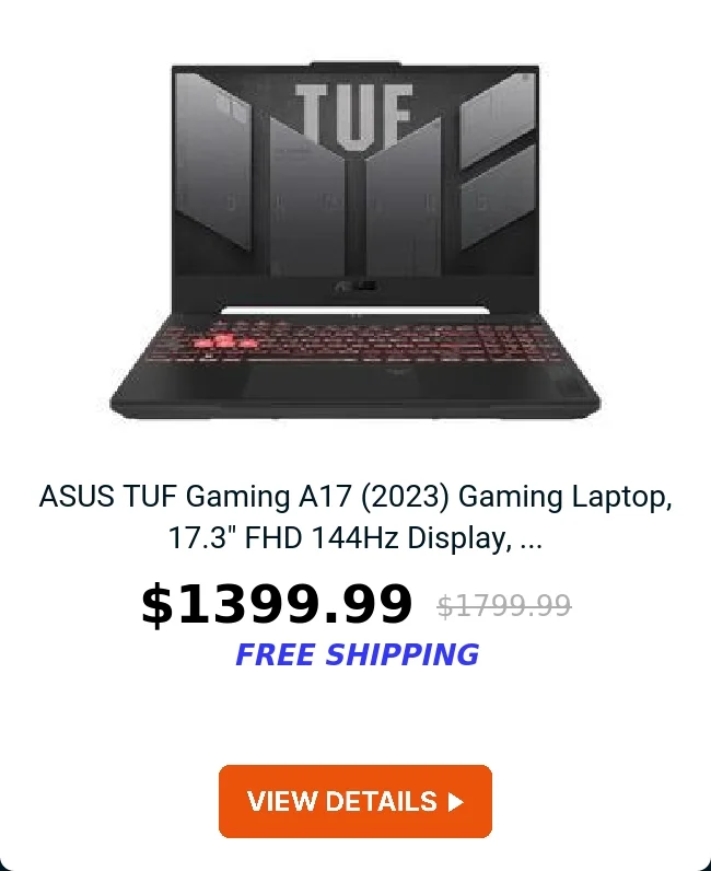 ASUS TUF Gaming A17 (2023) Gaming Laptop, 17.3