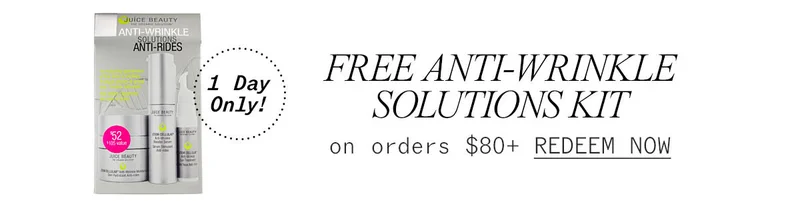 Free Anti-Wrinkle Solutions Kit with $80 Purchase