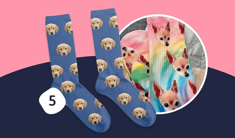 5. Pet Face Pattern Socks