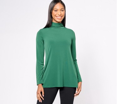 Susan Graver Modern Essentials Pet Liquid Knit A-Line Tunic