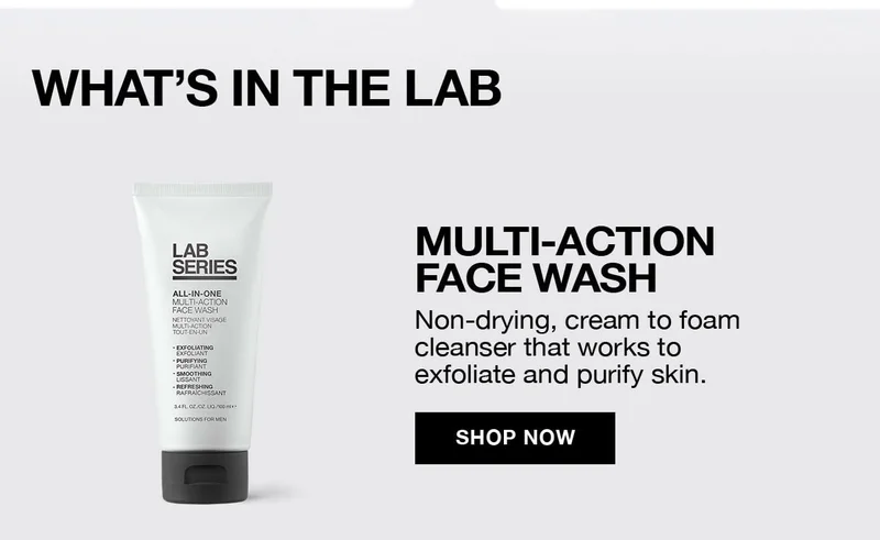 WHAT'S IN THE LAB | MULTI-ACTION FACE WASH | Non-drying, cream to foam cleanser that works to exfoliate and purify skin. | SHOP NOW