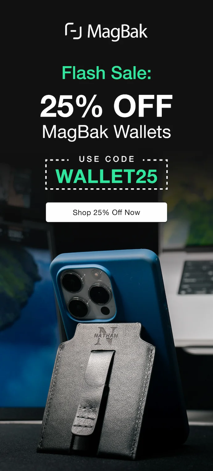 Today Only: 25% off MagBak Wallets with code WALLET25.