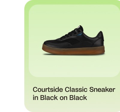 Courtside Classic Sneaker in Black on Black