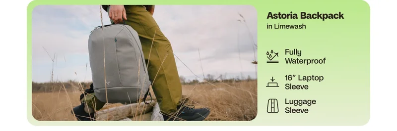 Astoria Backpack in Limewash
