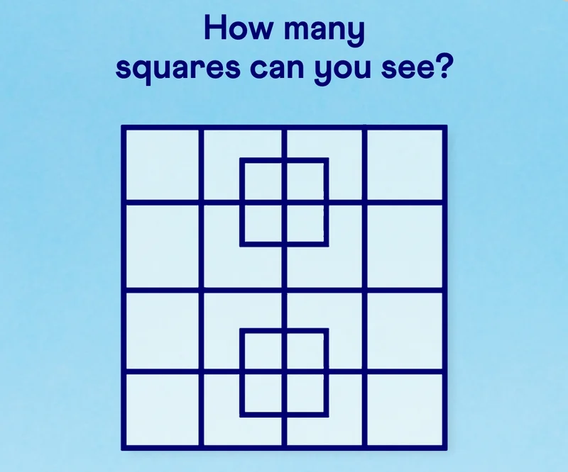 How many squares do you see?