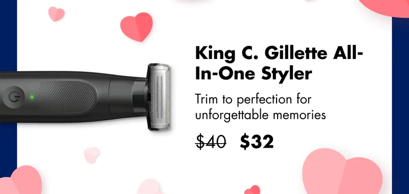 King C. Gillette All-In-One Styler - Trim to perfection for unforgettable memories. Was $40, now $32