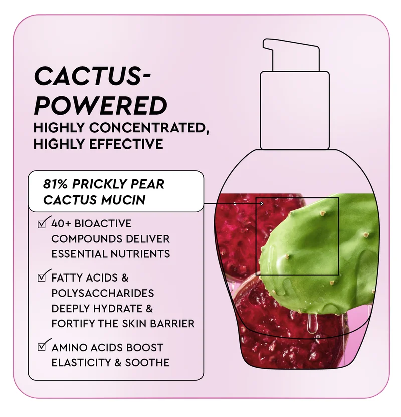Prickly Pear Peptide Mucin Sensitive skin safe