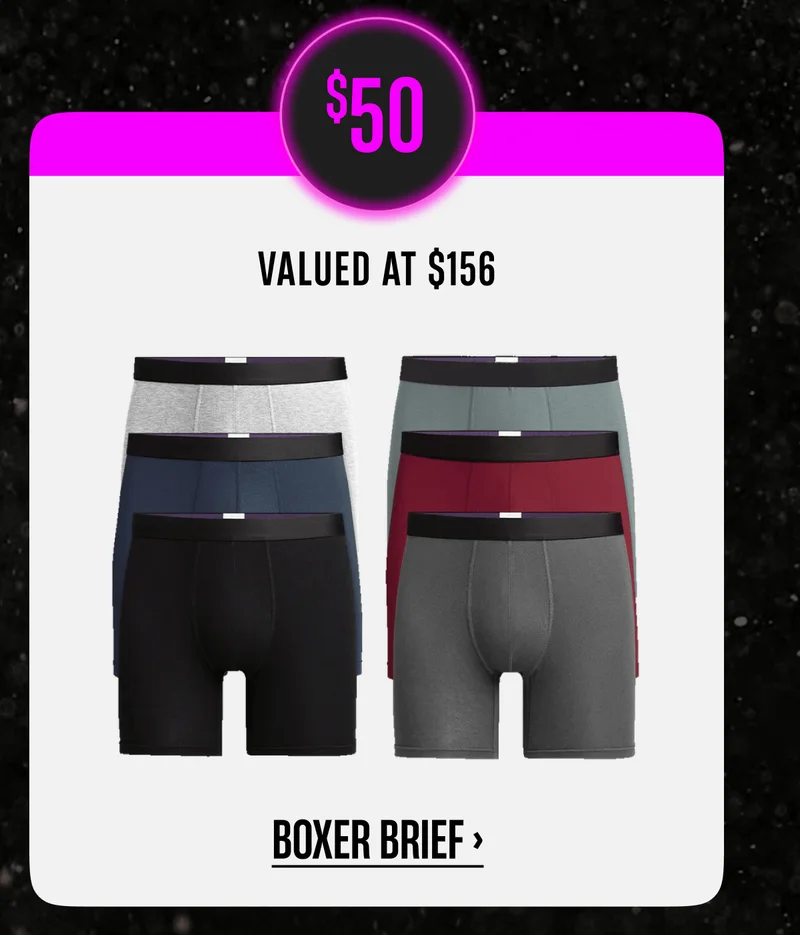 $50 | Valued at $156 | Boxer Brief