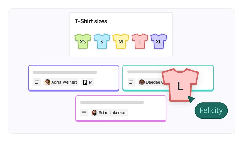 T-shirt sizes