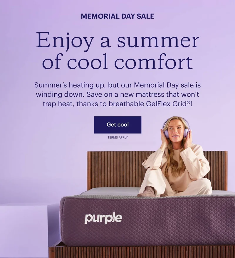 Memorial Day Sale. Get cool Terms apply.