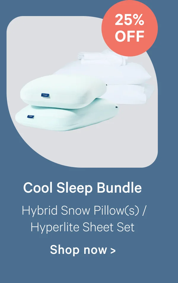 Cool Sleep Bundle; Hybrid Snow Pillow(s) / Hyperlite Sheet Set