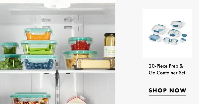 20-Piece Prep & Go Container Set. | Shop Now