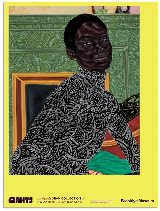 A poster for “Giants” featuring Toyin Ojih Odutola’s “Paris Apartment”