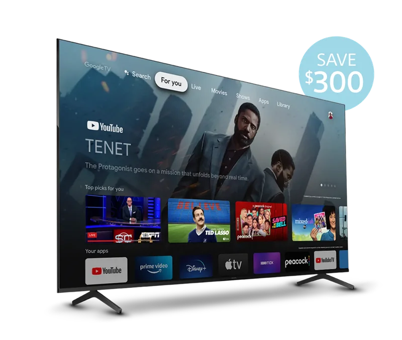 75" Class (74.5" diag.) X80K 4K HDR¹ LED TV with Google TV²