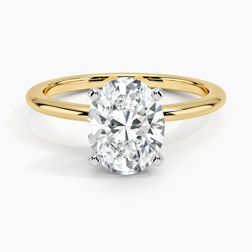 Four-Prong Petite Comfort Fit Solitaire Ring