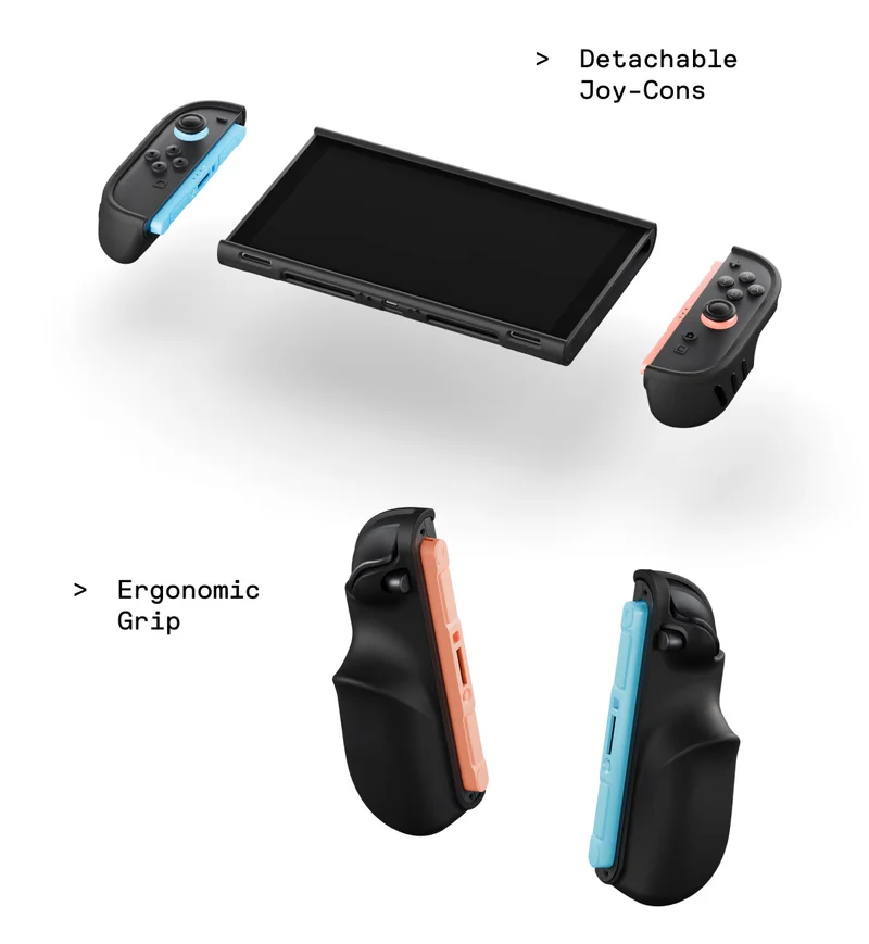 Detachable Joy-Cons, Ergonomic Grip