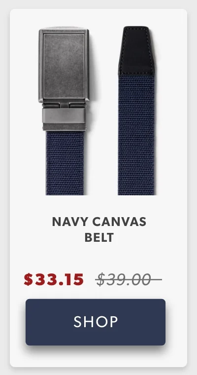 Shop Navy Canvas Belt
