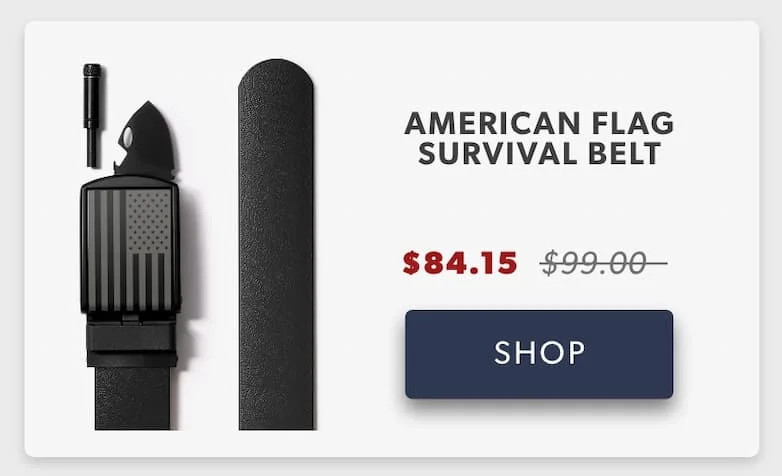 Shop American Flag Survival Belts Shop American Flag Survival Belts