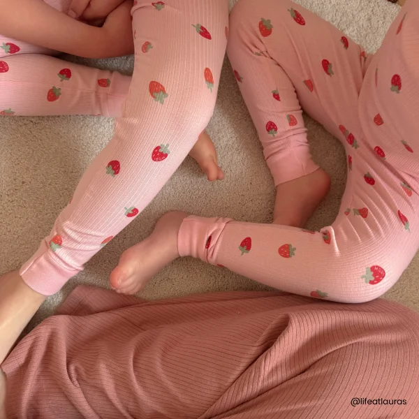 Strawberry Fields Ribbed Pajama Set