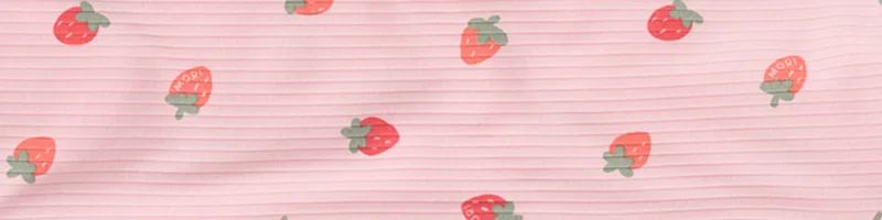 Strawberry Fields Ribbed Clever Zip Baby Pajamas