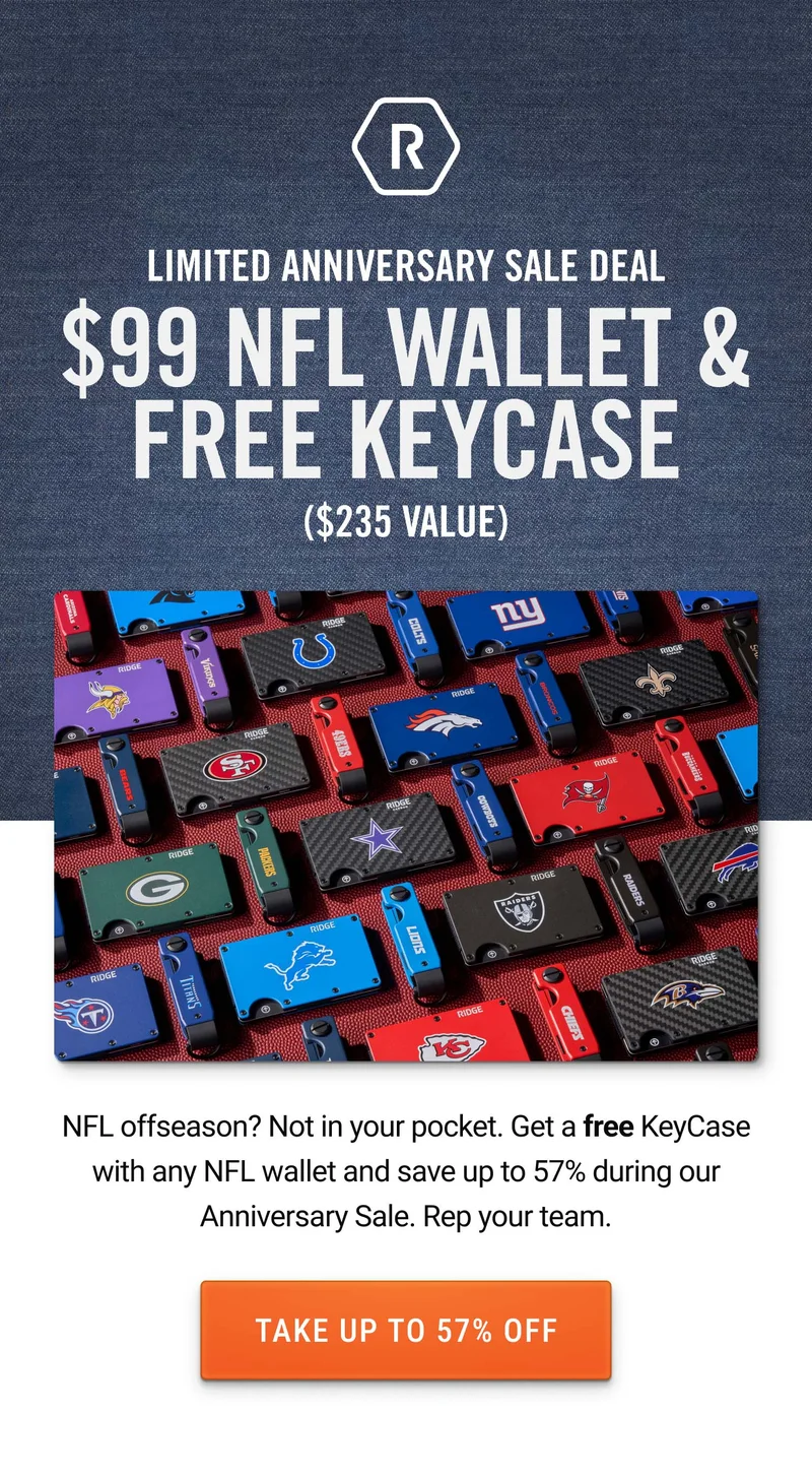 $99 NFL Wallet & Free Keycase