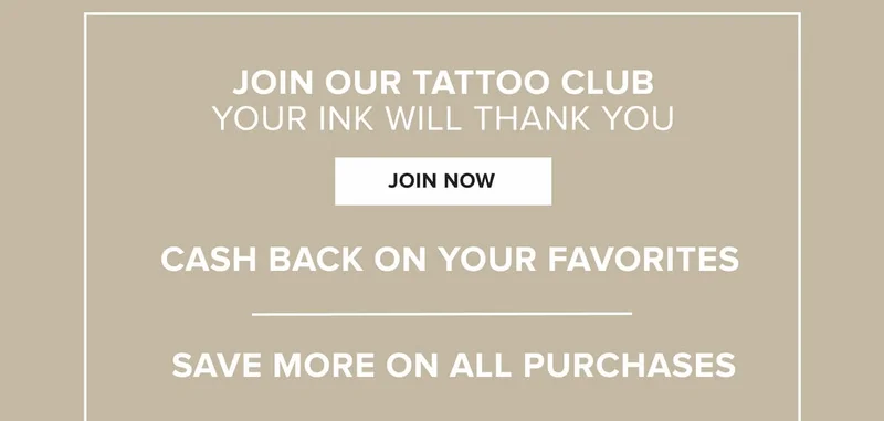 join our tattoo club, your ink will thank you. Join now.