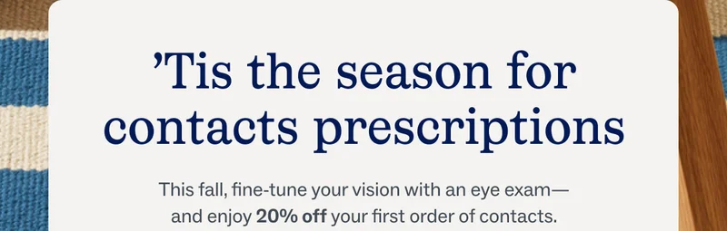 'Tis the season for contacts prescriptions 'Tis the season for contacts prescriptions