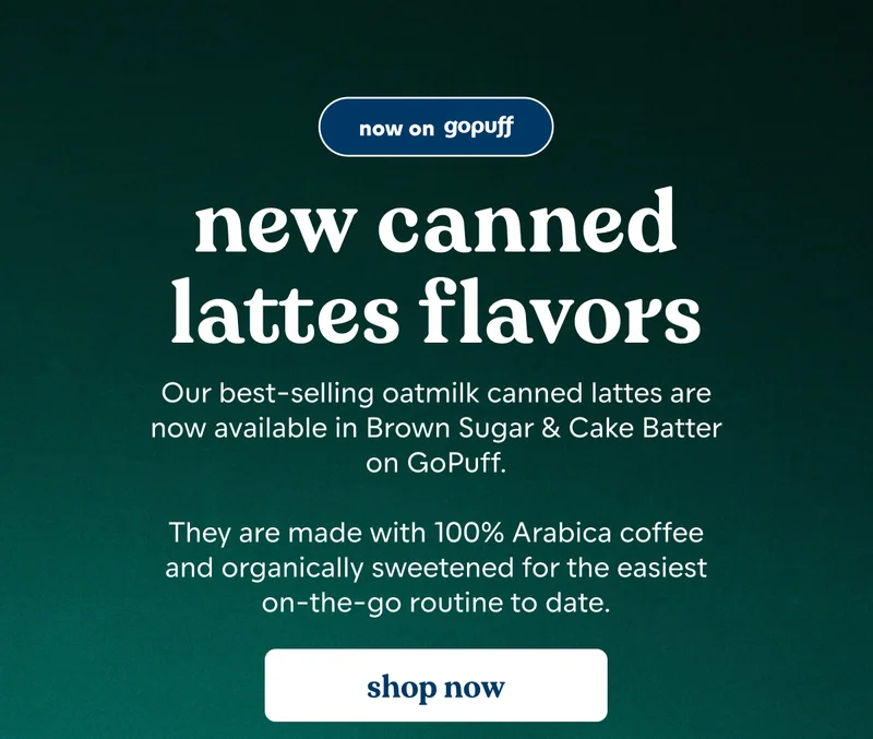 new canned lattes on gopuff