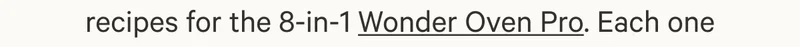 recipes for the 8-in-1 Wonder Oven® Pro. Each one