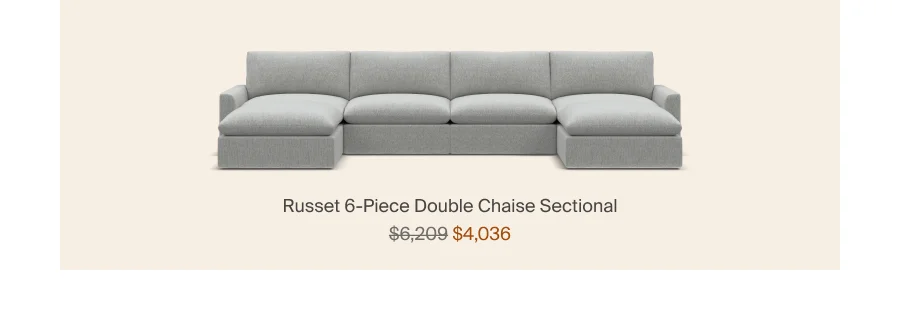 Russet 6-Piece Double Chaise Sectional Russet 6-Piece Double Chaise Sectional