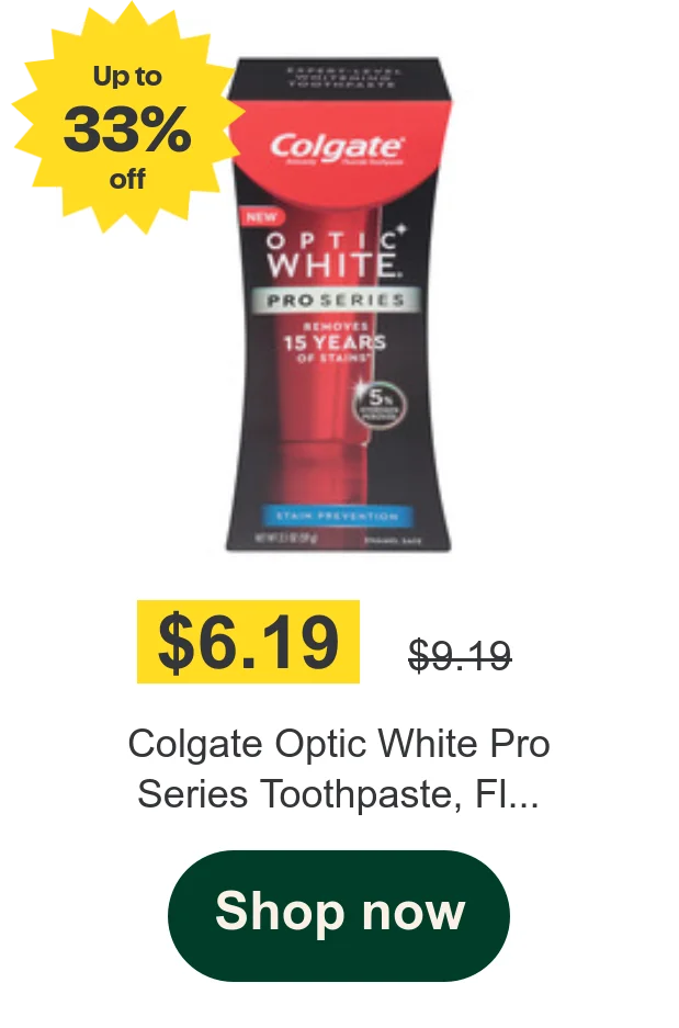 Colgate Optic White Pro Series Toothpaste, Fl...