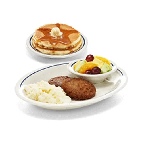 Gif showing combo with pancakes and toast options