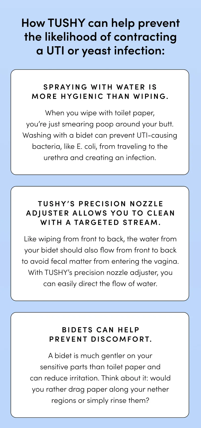 PREVENT UTIS WITH TUSHY