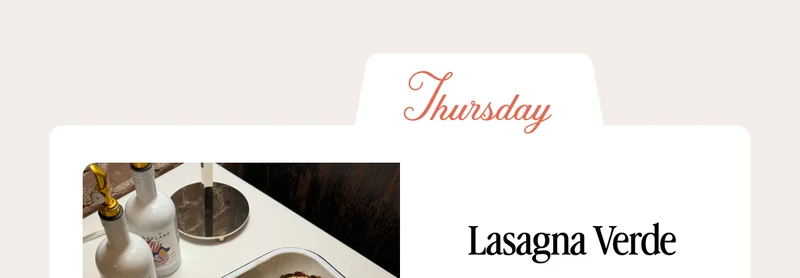 Thursday Lasagna Verde