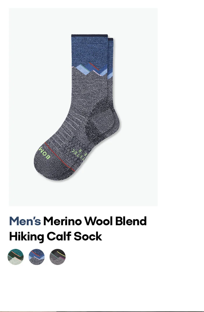 Men's Merino Wool Blend Hiking Calf Sock