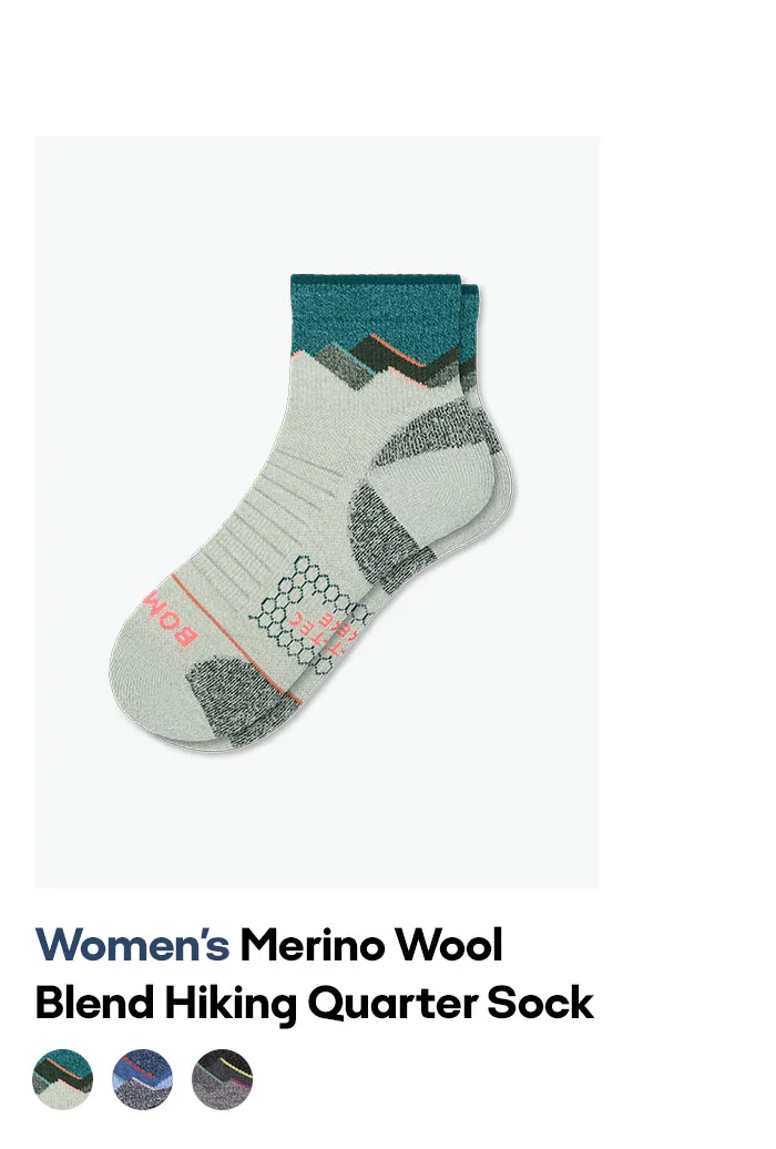 Women's Merino Wool Blend Hiking Quarter Sock