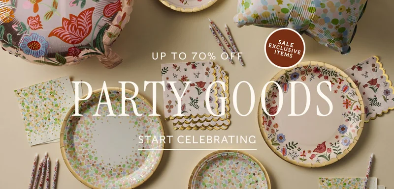 Up to 70% Off Party Goods - Start Celebrating