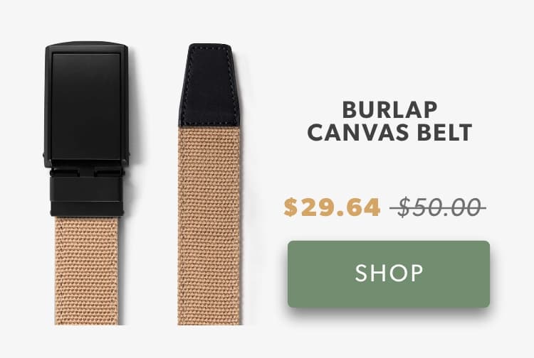 Shop Burlap Canvas Belt
