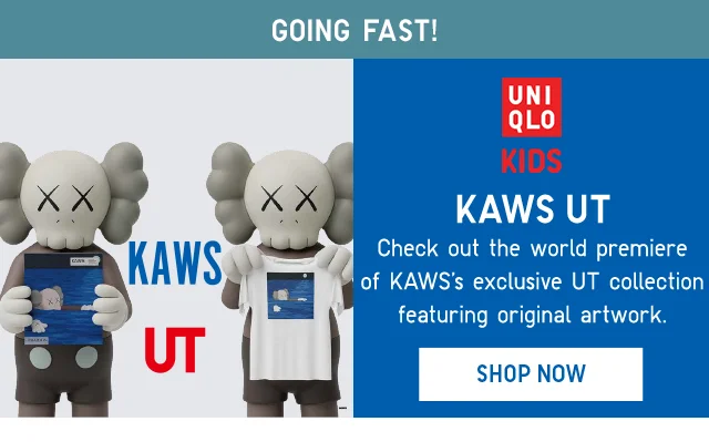 BANNER 2 - GOING FAST KAWS UT. SHOP NOW.