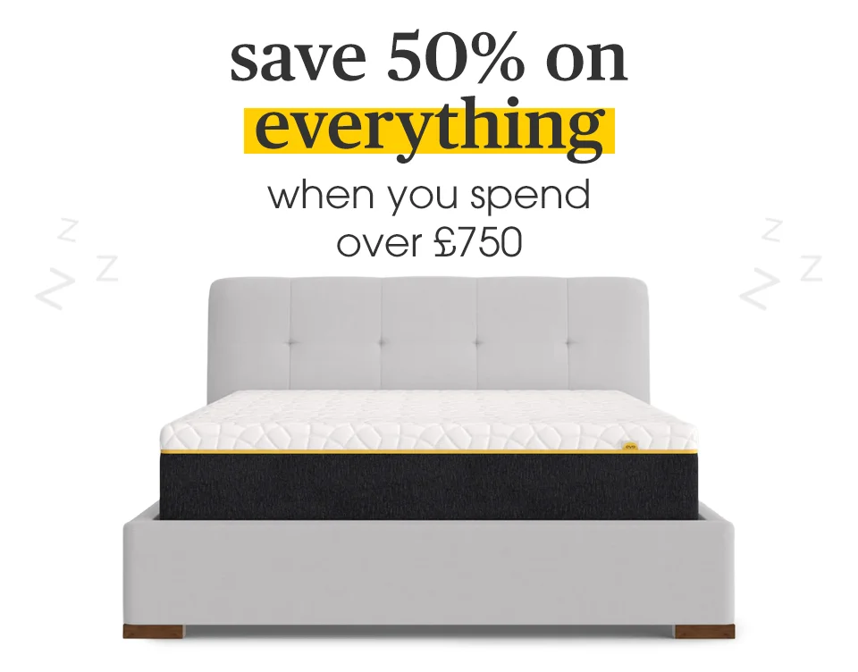 up to 50% off mattresses