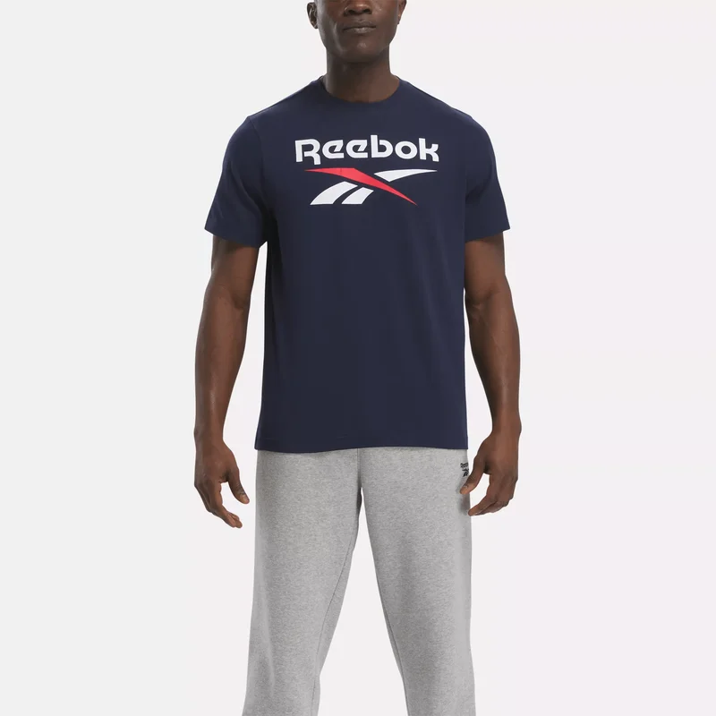 Image of Men's Reebok Identity Big Stacked Logo T-Shirt