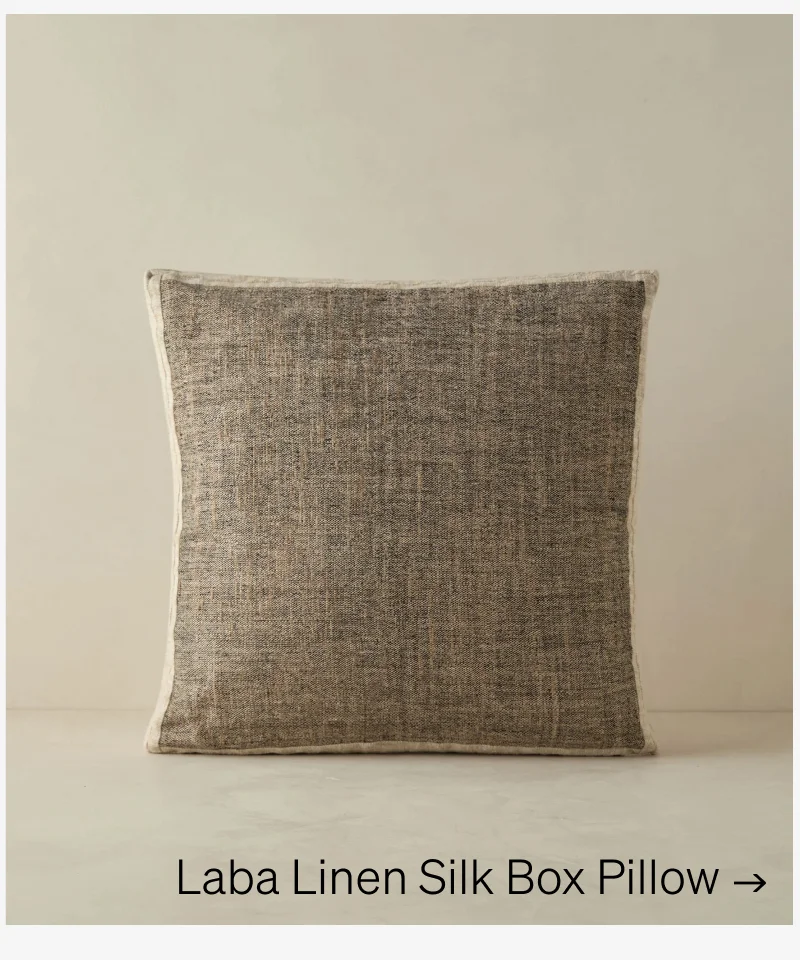 Shop Laba Linen Silk Box Pillow