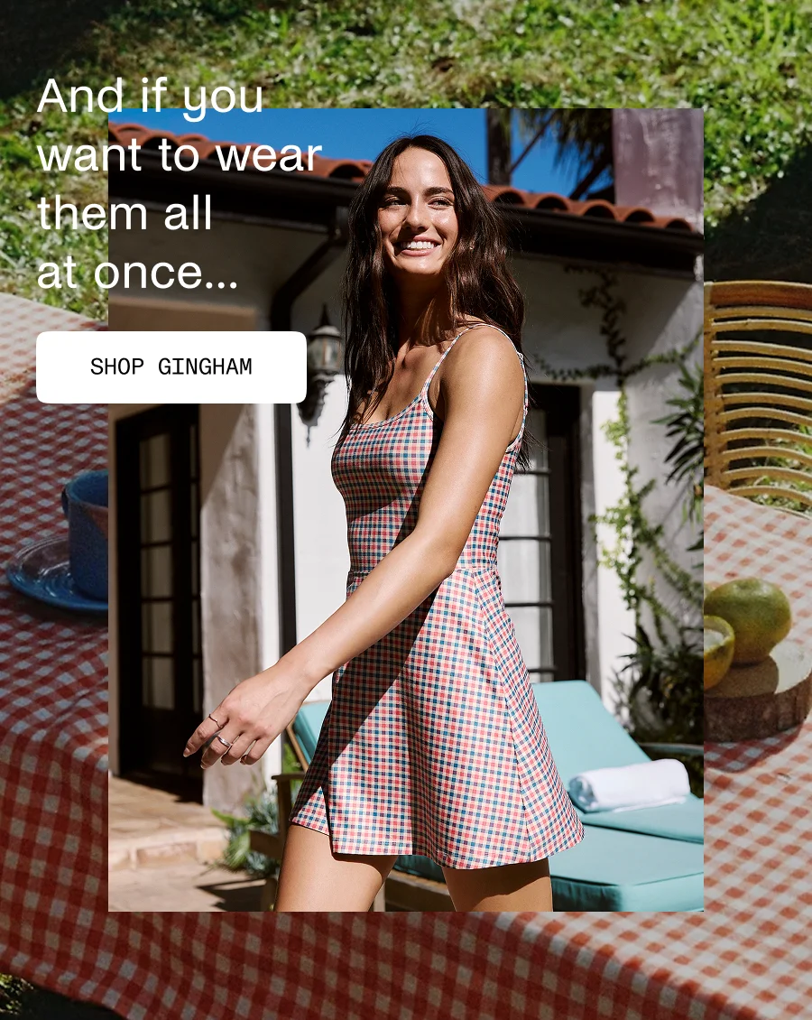 Sunwashed Gingham Midweight Spacedye™ Forever Dress