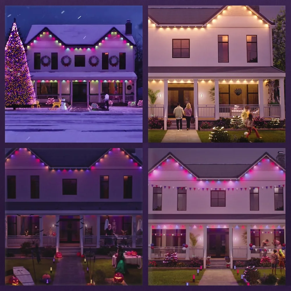 Festavia permanent lights — once they’re up, they’re up!